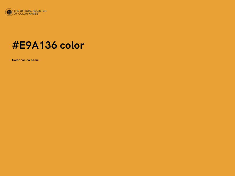 #E9A136 color image