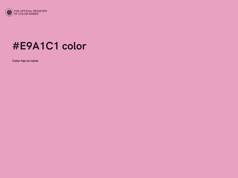 #E9A1C1 color image