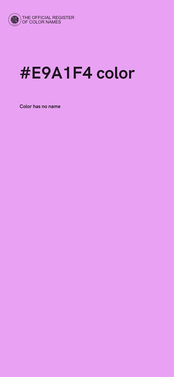 #E9A1F4 color image