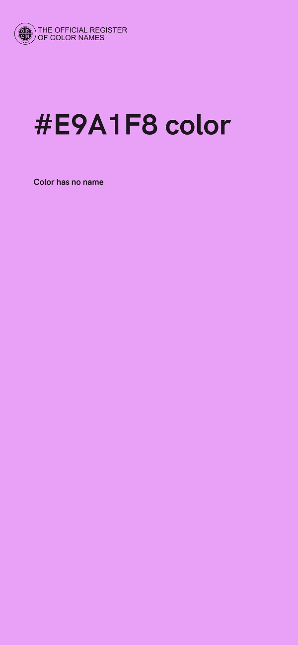 #E9A1F8 color image
