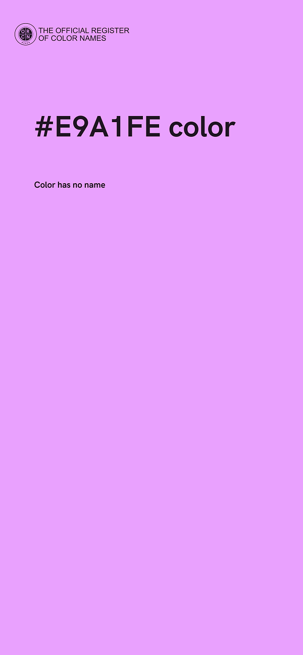 #E9A1FE color image