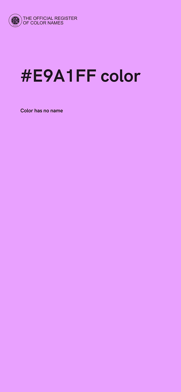 #E9A1FF color image