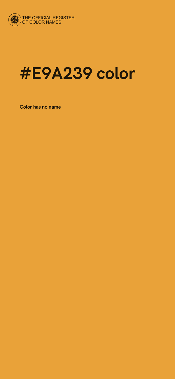 #E9A239 color image
