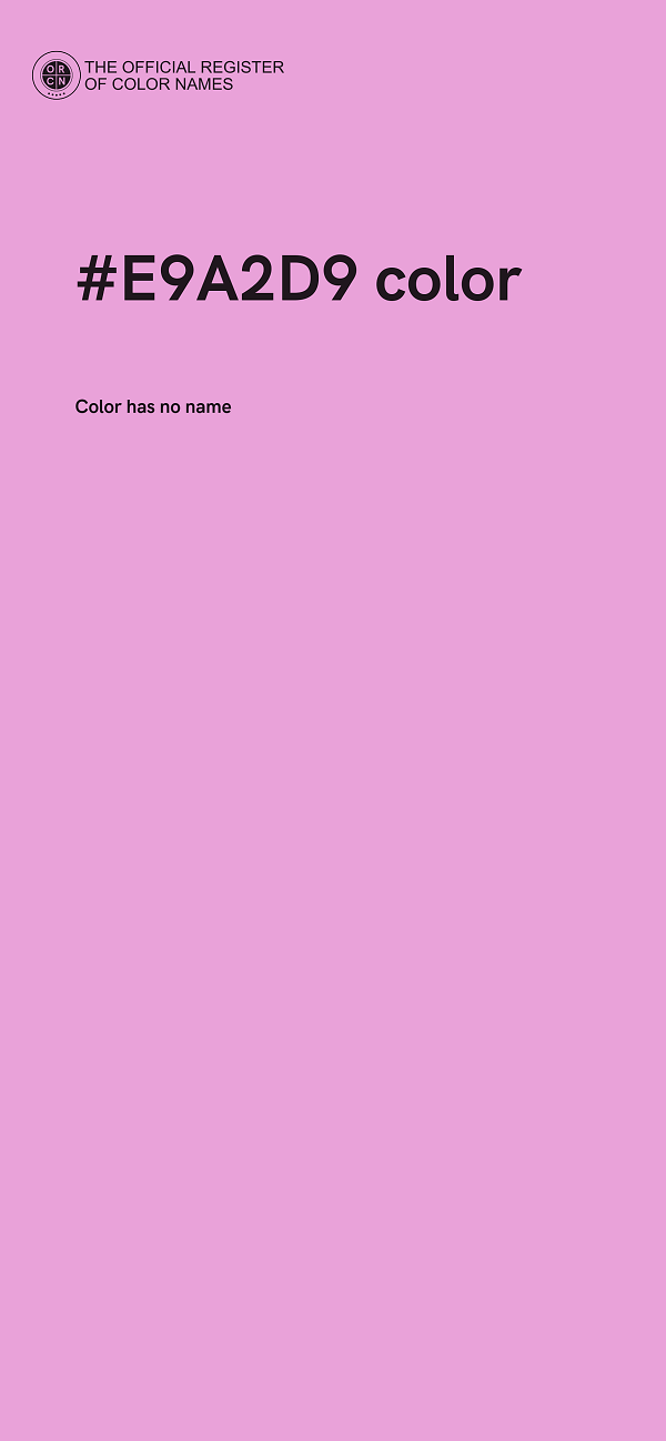 #E9A2D9 color image