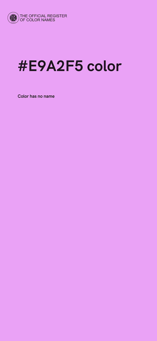 #E9A2F5 color image