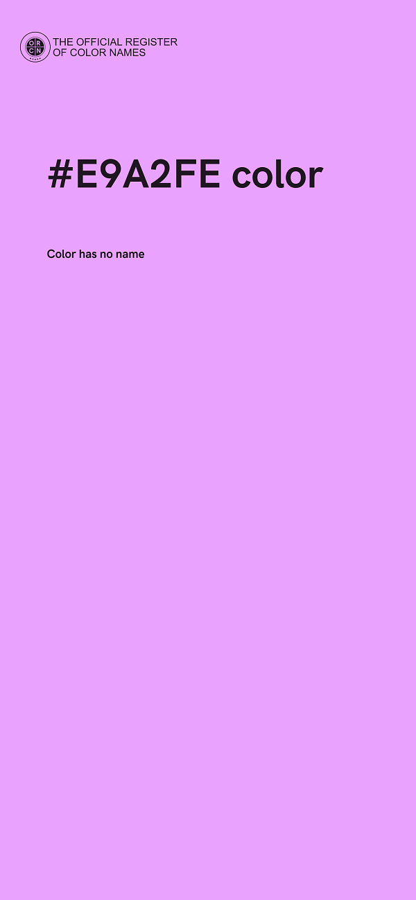 #E9A2FE color image