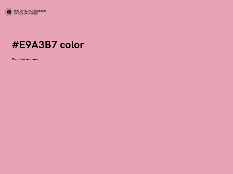 #E9A3B7 color image