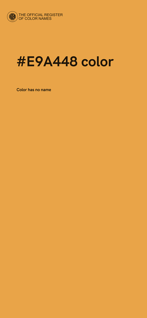 #E9A448 color image
