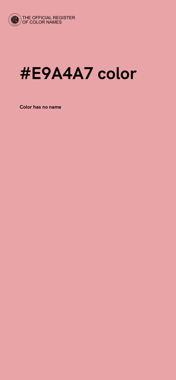 #E9A4A7 color image