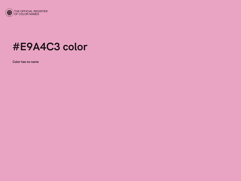 #E9A4C3 color image