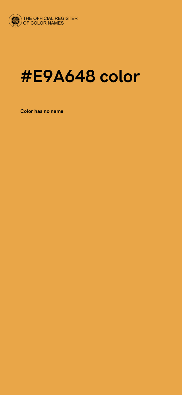 #E9A648 color image