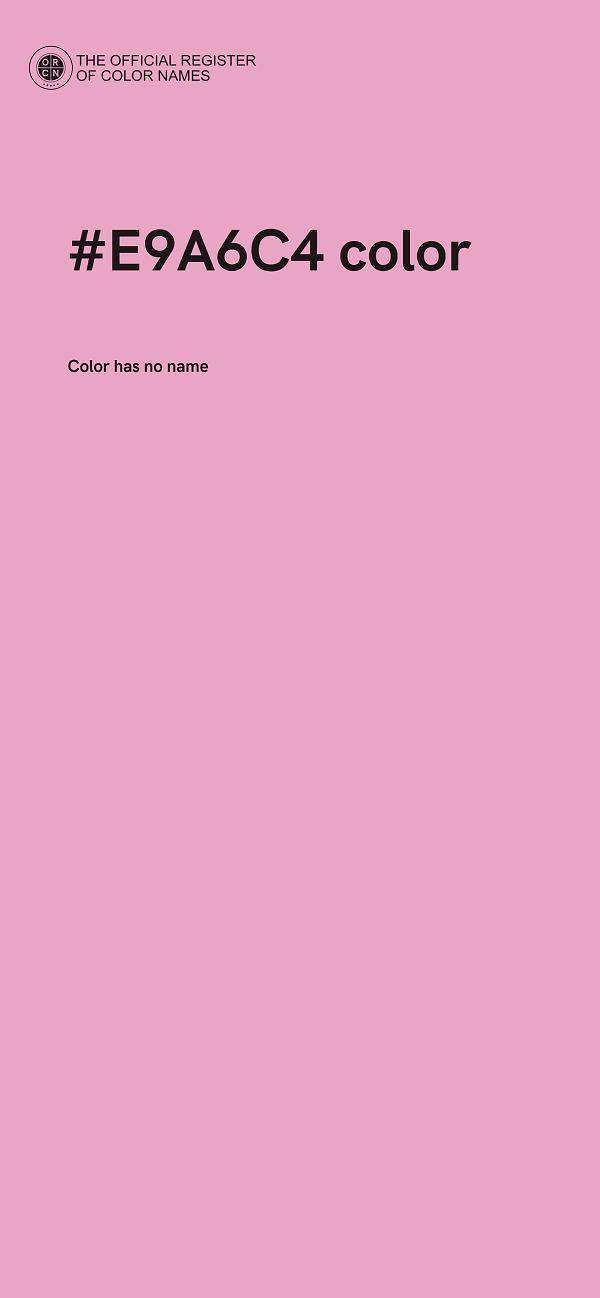 #E9A6C4 color image