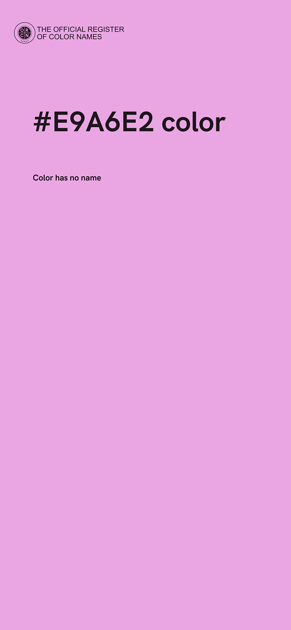 #E9A6E2 color image