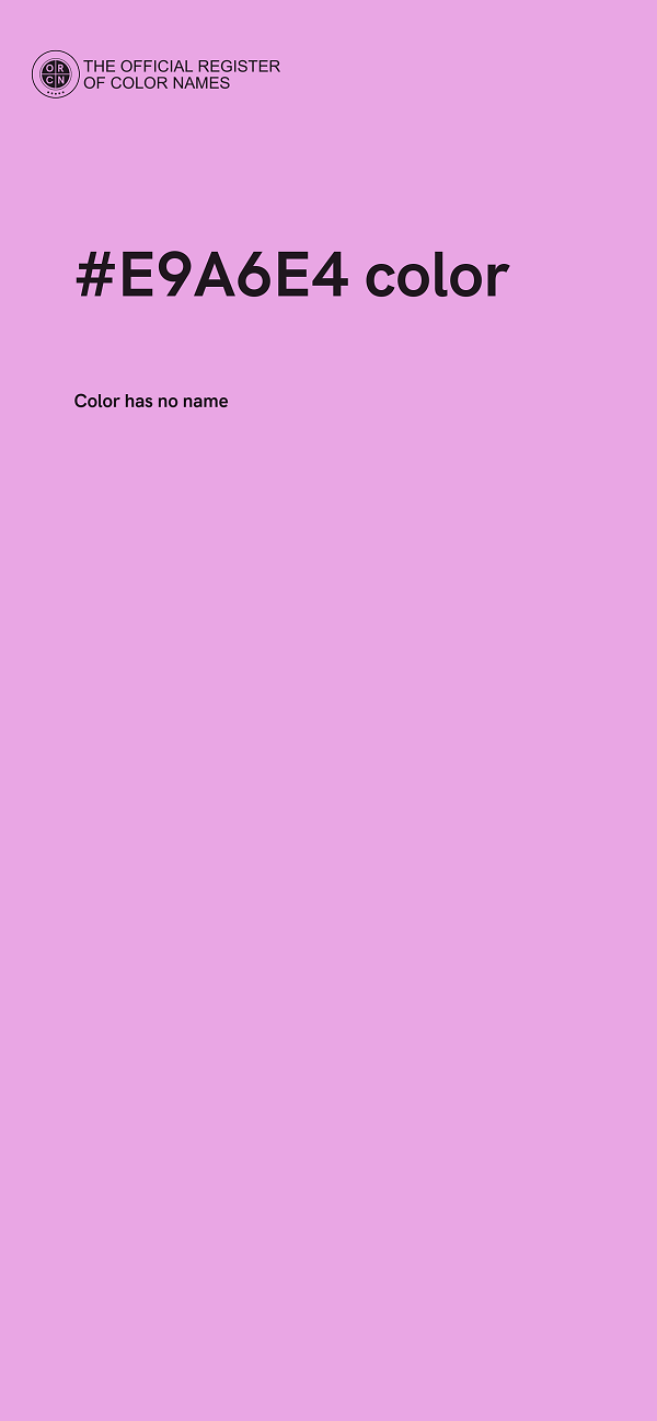 #E9A6E4 color image