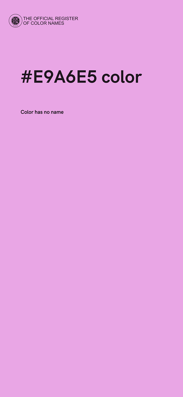 #E9A6E5 color image