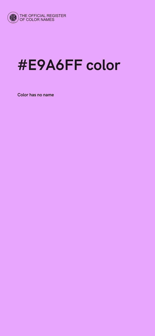 #E9A6FF color image