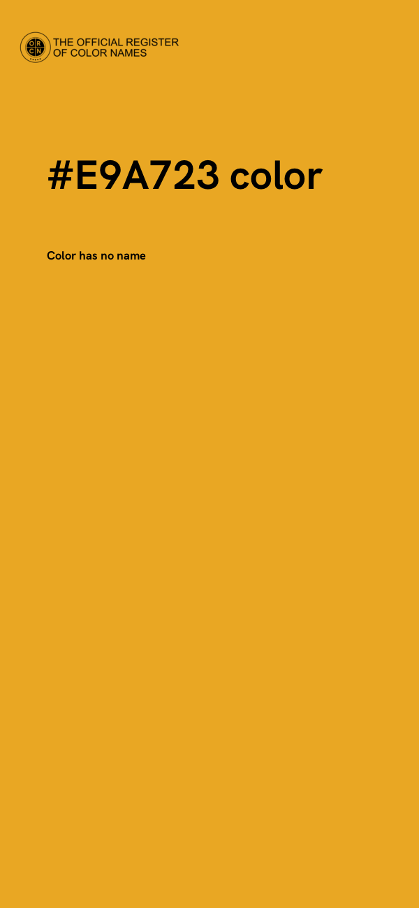 #E9A723 color image