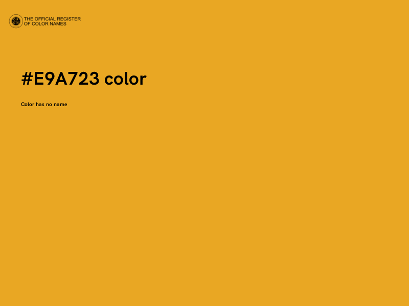 #E9A723 color image