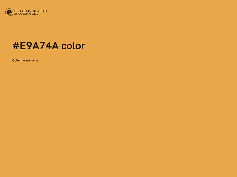 #E9A74A color image