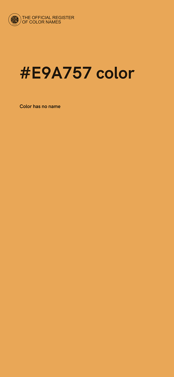 #E9A757 color image