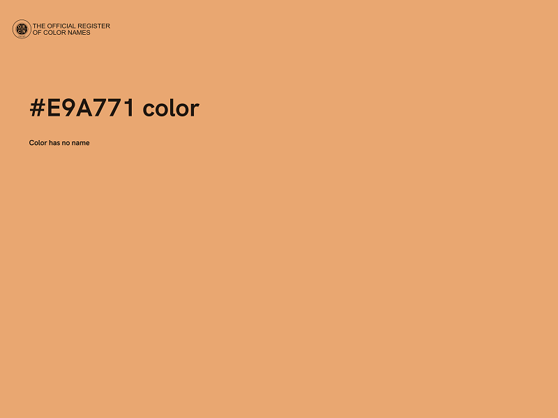 #E9A771 color image