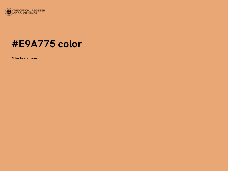 #E9A775 color image