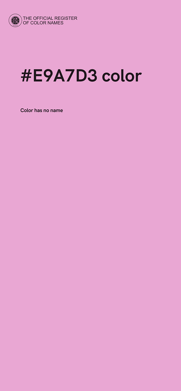 #E9A7D3 color image