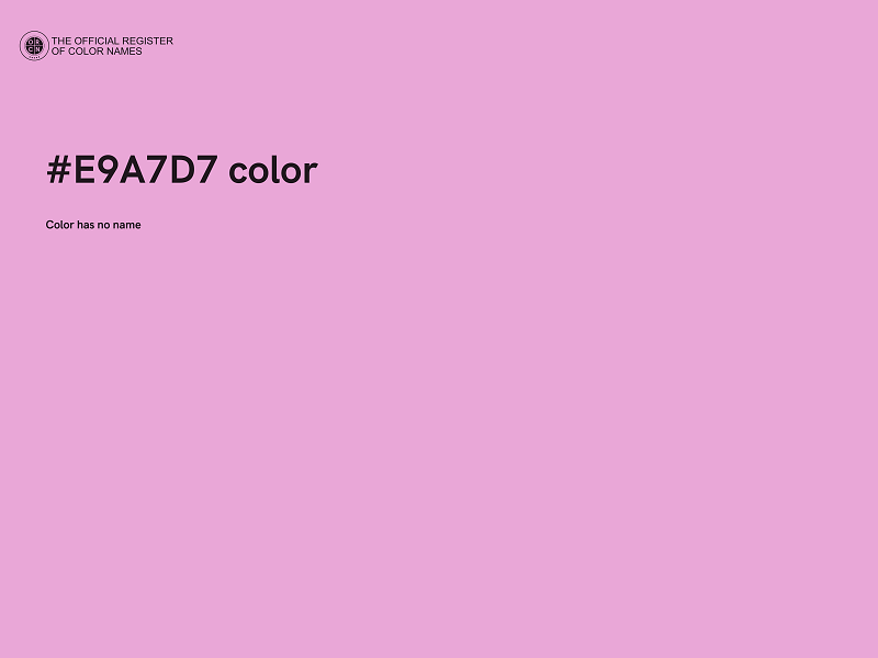 #E9A7D7 color image