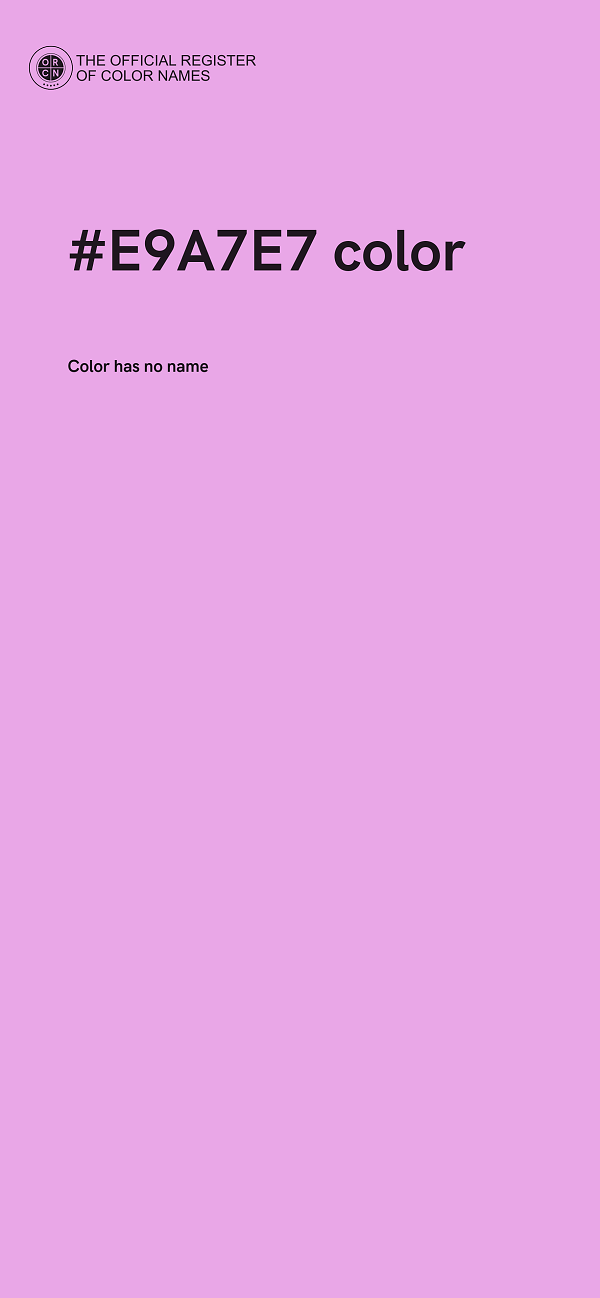 #E9A7E7 color image