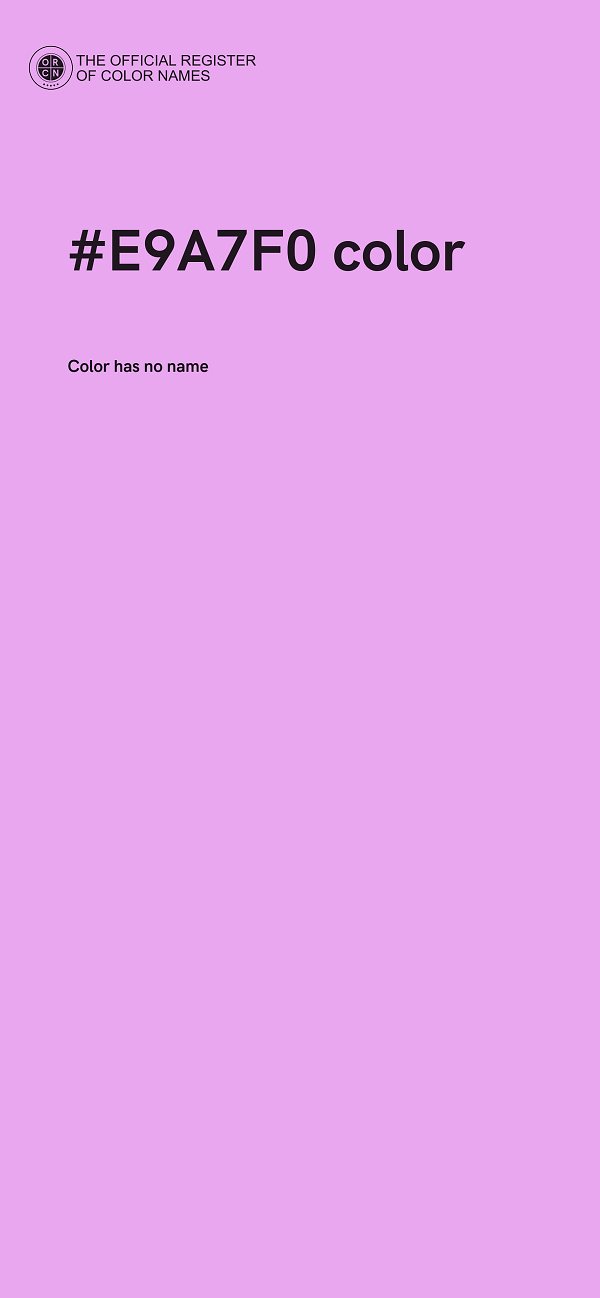 #E9A7F0 color image