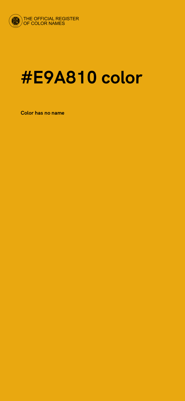 #E9A810 color image