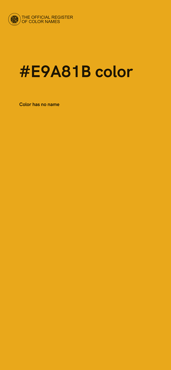 #E9A81B color image