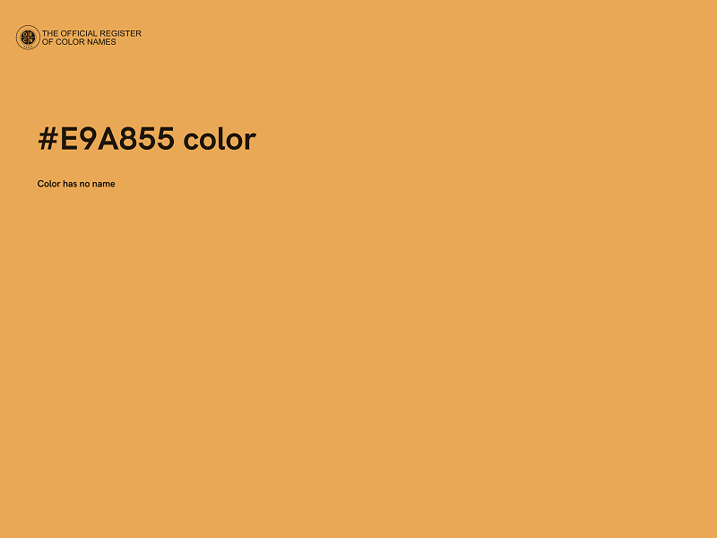 #E9A855 color image