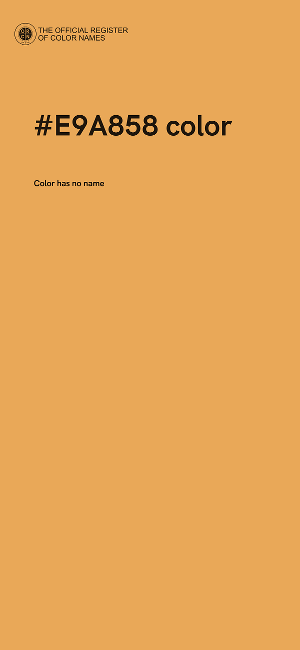 #E9A858 color image