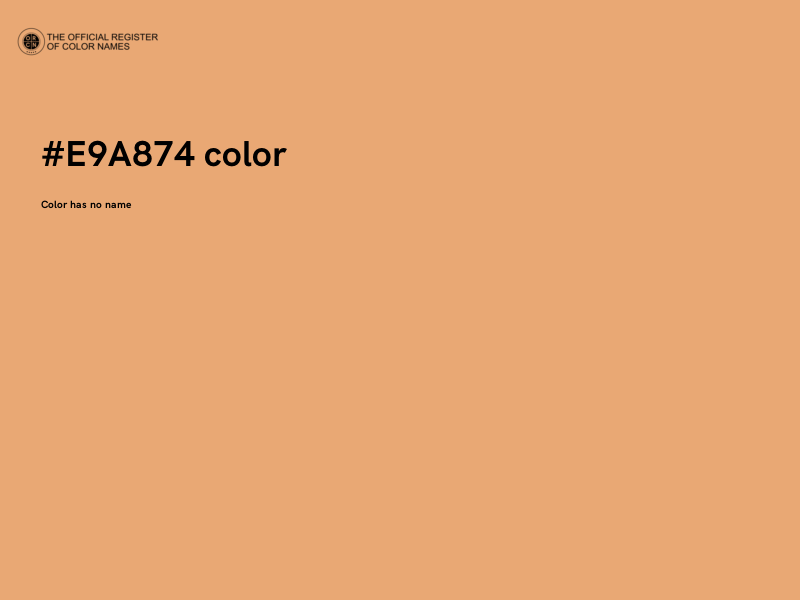 #E9A874 color image