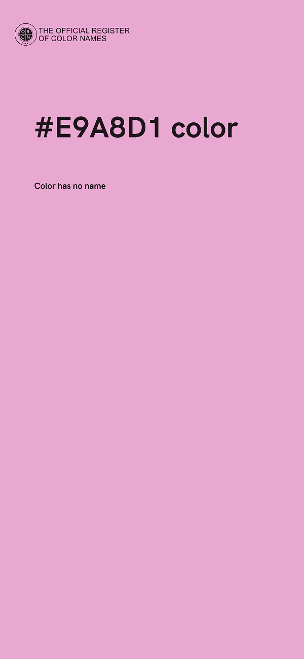 #E9A8D1 color image