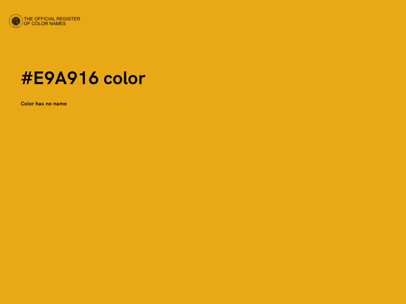 #E9A916 color image