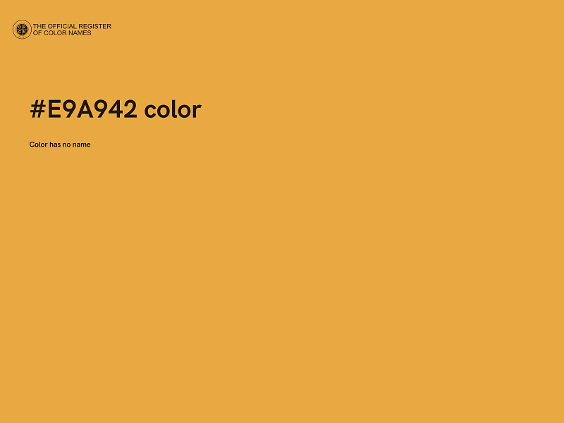 #E9A942 color image