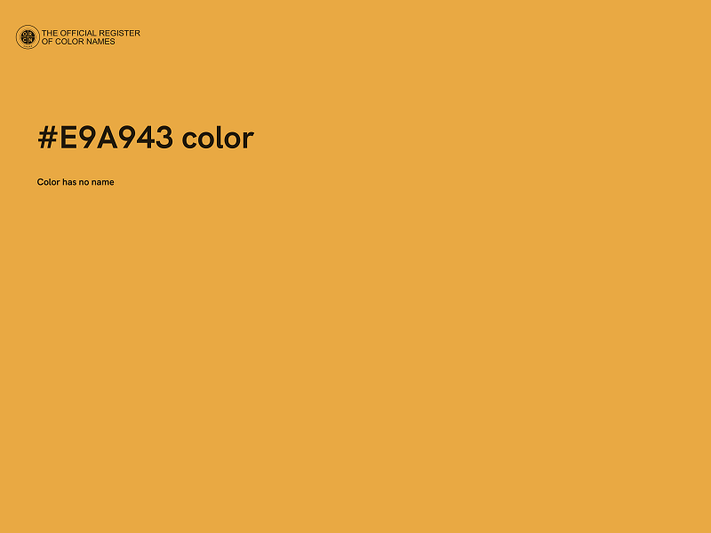 #E9A943 color image