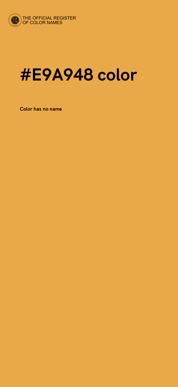 #E9A948 color image