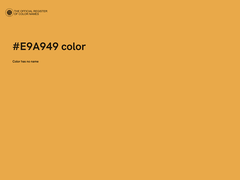 #E9A949 color image