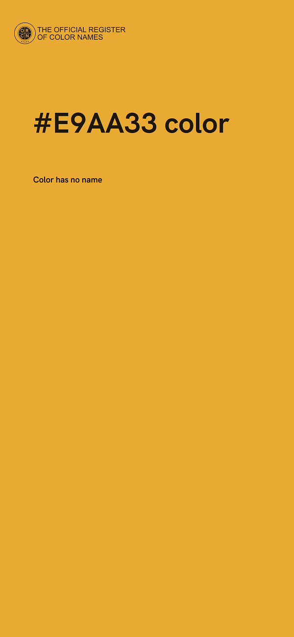 #E9AA33 color image