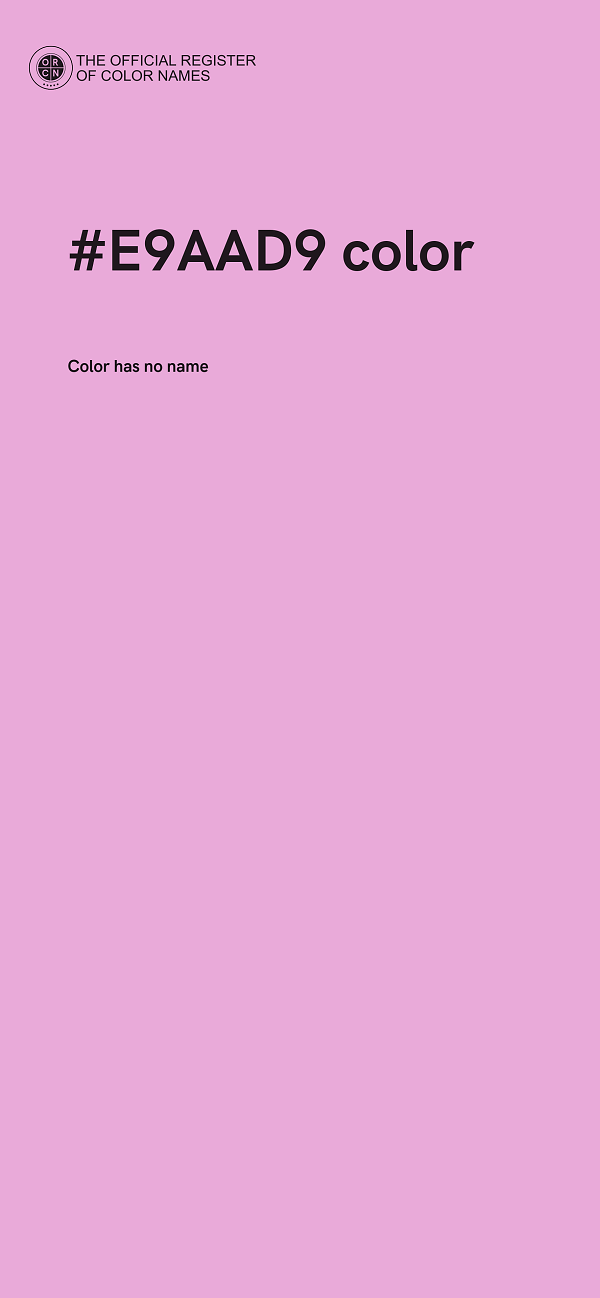 #E9AAD9 color image