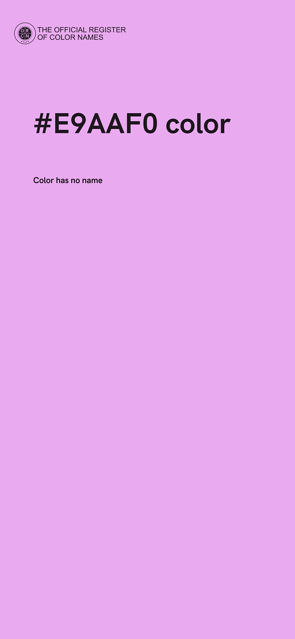 #E9AAF0 color image