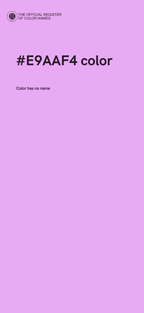 #E9AAF4 color image