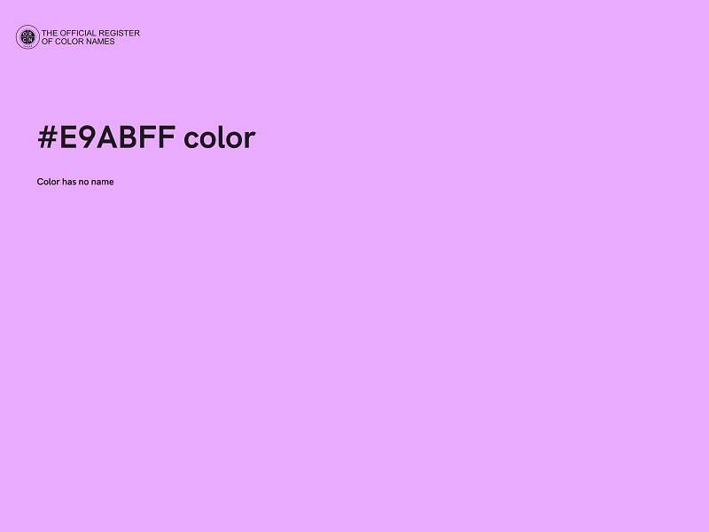 #E9ABFF color image