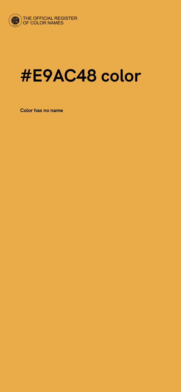 #E9AC48 color image