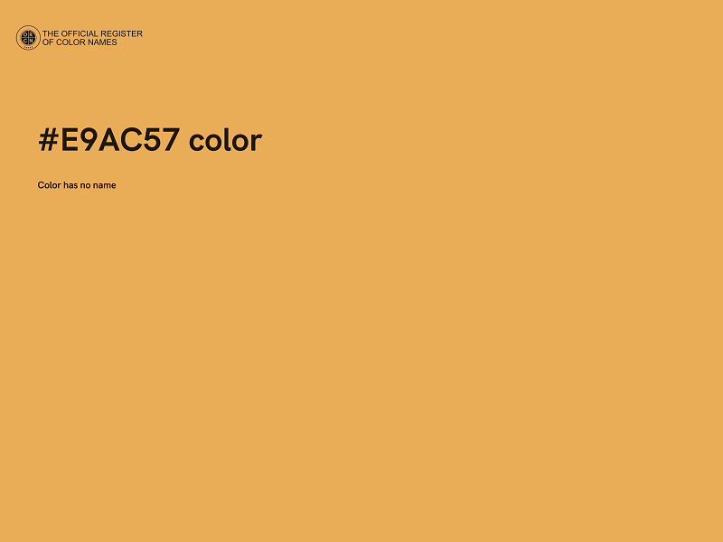 #E9AC57 color image