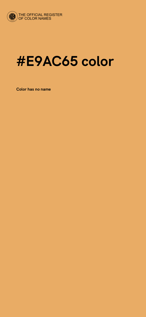 #E9AC65 color image