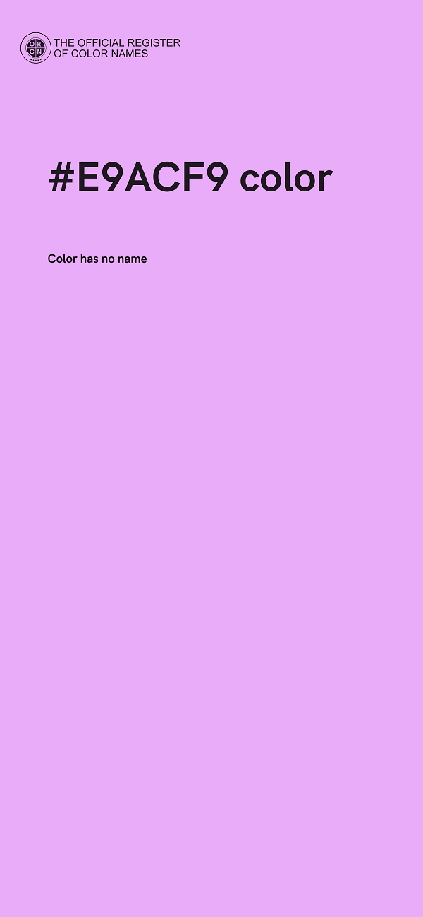 #E9ACF9 color image
